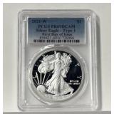 2021-W PCGS PR69DCAM 1st Day Silver Eagle