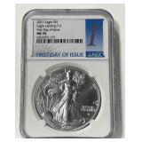 2021 1st Day of Issue American Eagle MS70 NGC
