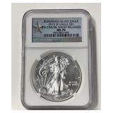 2015-W Burnished Silver Eagle NGC MS70