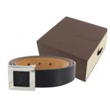 Louis Vuitton Santule Stamp Black Leather Belt