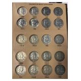 Complete 36 Coin Franklin Half Dollar Book 48-63