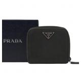 Prada Tessuto Zip Around Compact Wallet
