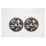 Chanel Vintage Logo Clip-on Earrings