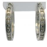 Brilliant Channel Set Natural Diamond Earrings