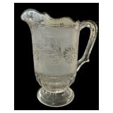 EAPG Stippled Dahlia Pitcher