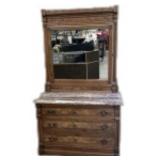 Antique Large Dresser w/ Mirror and Marble top