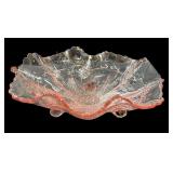 Footed Pink Depression Bowl