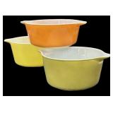 (3) Pyrex Bowls