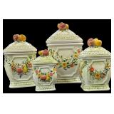 (4) pc Ceramic Canister Set