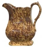 Brown Splatter Ceramic  Pitcher