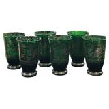 (6) Beautiful Green Glasses
