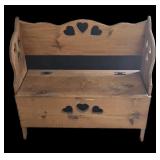 WOODEN STORAGE BENCH