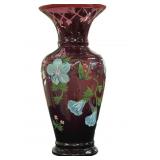 12 ï¿½ Hand Painted Purple Vase