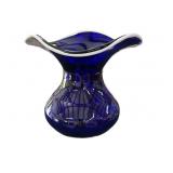 Cobalt Blue Vase wï¿½ White Trim