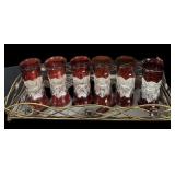 (6) Flash Ruby & Mirror Tray