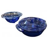 Depression Era Cobalt Mixing Bowl & Cobalt