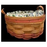 Double Lined Longaberger Hand Woven Basket