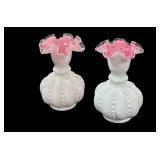 Pr Fenton Crimped Silvercrest Case Glass 6.5 ï¿½