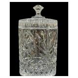 11 ï¿½  Fan & Pinwheel Heavy Crystal Biscuit Jar