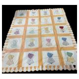 Hand Stitched Dutch Girl Quilt