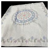 Cross Stitched Embroidered Quilt