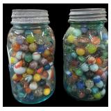 Bye Ball Mason & Atlas Quart Jars Marbles