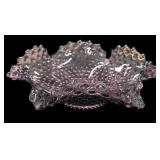 Duncan Miller Purple Hobnail Ruffled Bowl