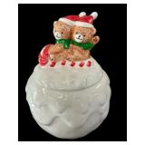Bears Sledding Cookie Jar