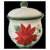 Poinsettia Cookie Jar