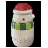 Santa Snowman Cookie Jar