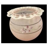 Pink Satin Open Colony Lace Edge