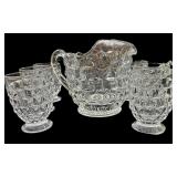 Beautiful Pitcher & 6 Glasses