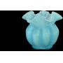 5.25 x 6 ï¿½ Aqua Marine Fenton Melon Vase
