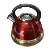 Ruby & Stainless Steel Tea Kettle 2.5 Qt