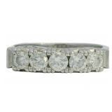 Platinum 3/5 ct Natural Brilliant Diamond Ring