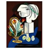 Still Live With Tulips Canvas by Pablo Picasso
