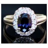 Platinum 2.35ct Natural Sapphire & VS Diamond Ring