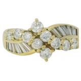 18k Gold 1.05 ct Natural Brilliant Diamond Ring