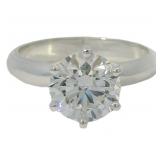 Brilliant 2.03 ct Round Lab Diamond Solitaire Ring