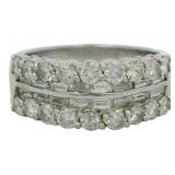 Platinum 1.73 ct Natural Brilliant Diamond Ring