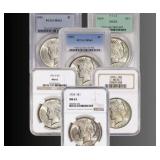 1921-35 MS63 NGC-PCGS Silver Peace Dollar