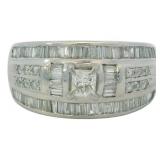 Platinum 1.13 ct Natural Brilliant Diamond Ring