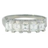 Platinum 1.01 ct Natural Asscher VVS Diamond Ring