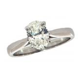 14k Gold 1.02 ct Oval Cut Lab Diamond Ring