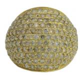 18kt Gold 3.00 ct Natural Cognac Diamond Ring