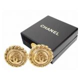 Chanel Gold Fashion Earrings