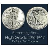 High Grade Walking Liberty Silver Half Dollar