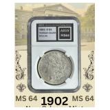 1902 New Orleans MS64 Morgan Silver Dollar