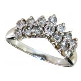 Platinum 3/4 ct Natural Brilliant Diamond Ring