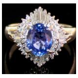 Platinum 2.61ct Natural Sapphire & VS Diamond Ring